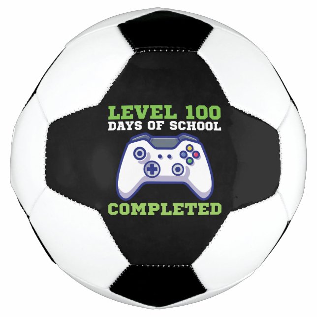 Boys Level 100 Days Of School Completed  Football (Front)