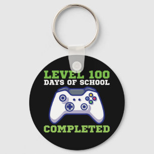 Boys Level 100 Days Of School Completed Key Ring