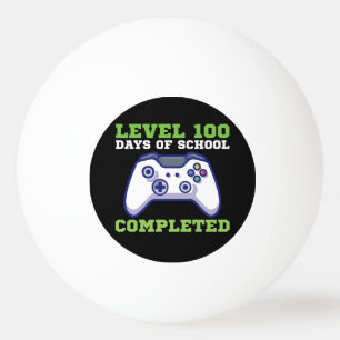 Boys Level 100 Days Of School Completed Ping Pong Ball