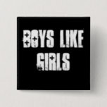 Boys Like Girls Button<br><div class="desc">Boys Like Girls Band Square 2 inch Button. New Upcoming Band.</div>