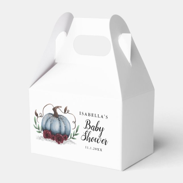 Boys Little Pumpkin Baby Shower Favour Box (Front Side)