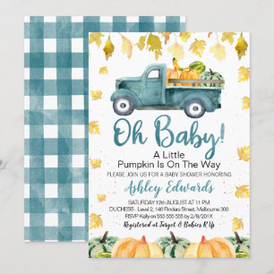 Boy's Little Pumpkin Baby Shower Invitation