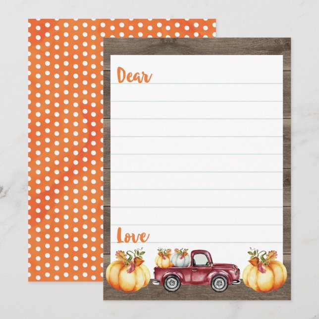 Boy's Little Pumpkin Time Capsule Cards (Front/Back)