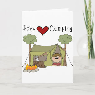 Boys Love Camping Card
