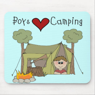 Boys Love Camping Mouse Mat