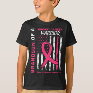 Boys Men Pink Breast Cancer Awareness Grandma Amer T-Shirt
