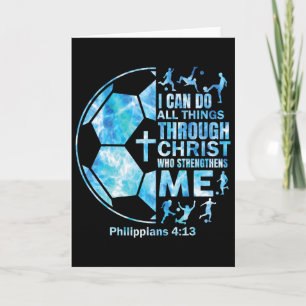 Boys Men Soccer Christian I Can Do All Things Reli Card