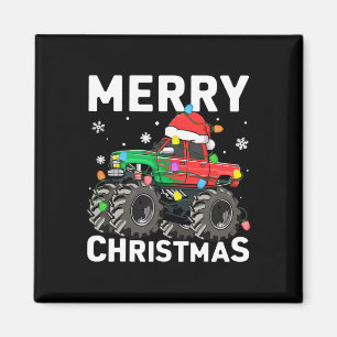 Boys Merry Christmas Monster Truck Santa Hat Toddl Magnet