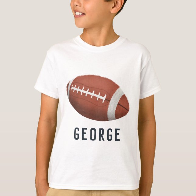 Boys Modern American Football Sports Kids Team T-Shirt (Front)