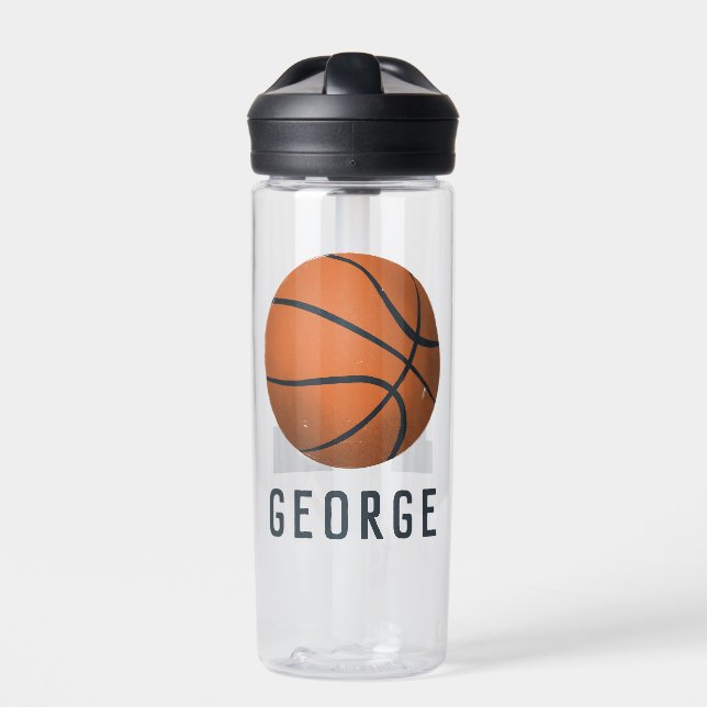 Boys Modern and Sporty Basketball Coach Water Bottle (Front)