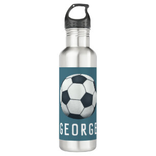 Boys Modern Blue Sporty Soccer Kids 710 Ml Water Bottle