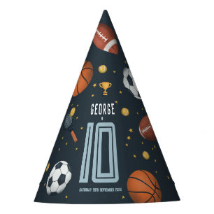 Boys Modern Sports Birthday Party Party Hat