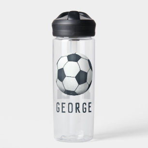 Boys Modern Sporty Soccer Kids Water Bottle