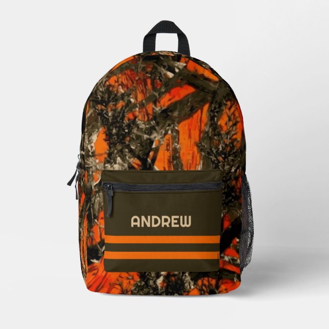 Boy's Monogram Camouflage Backpack (Front)