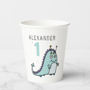 Boys Monster 1st Birthday Party Paper Cups