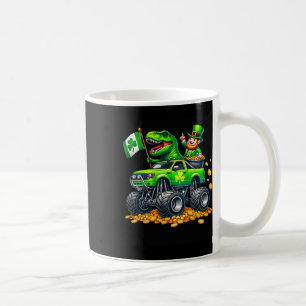Boys Monster Truck T-rex Leprechaun St Patricks Da Coffee Mug
