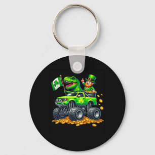 Boys Monster Truck T-rex Leprechaun St Patricks Da Key Ring