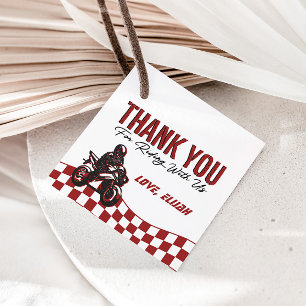 Boys' Motocross Dirt Bike Birthday  Favour Tags