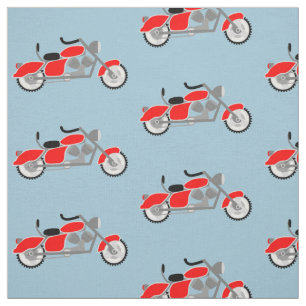 Boys motorcycle motif fabric