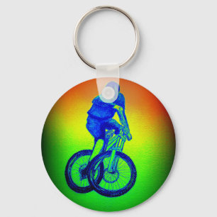 Boys mountain bike T Shirt presents MTB Key Ring