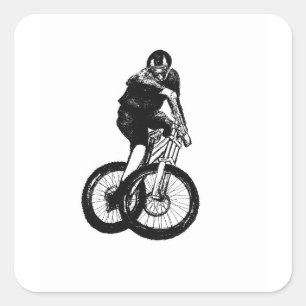 Boys mountain bike T Shirt presents MTB Square Sticker