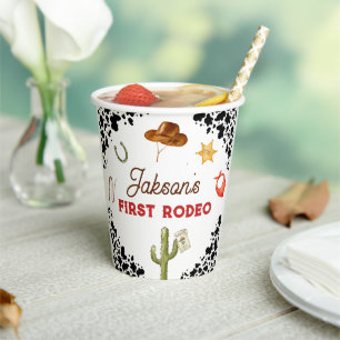Boys My First Rodeo Cowboy 1st Birthday Paper Cups