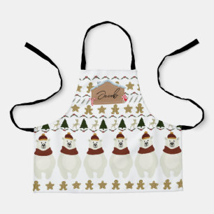 Boys Name Christmas Apron