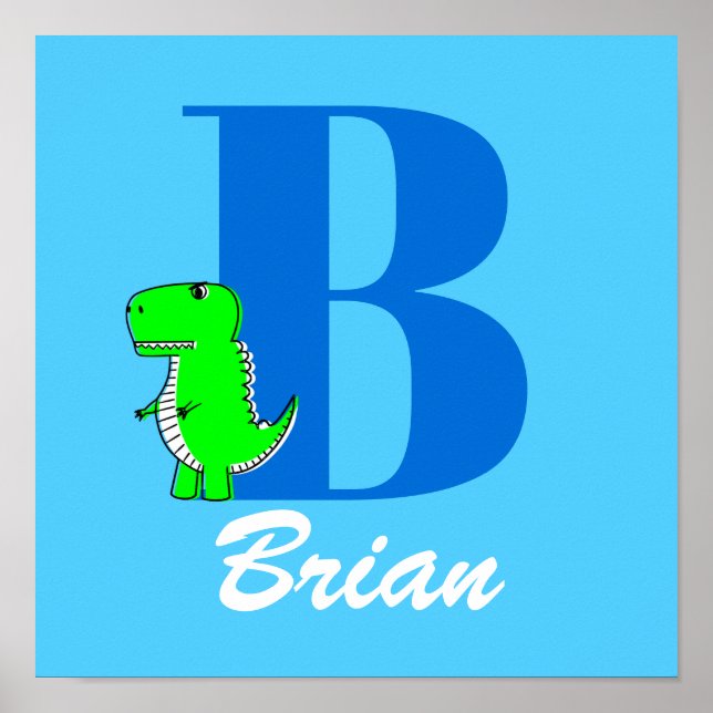 Boys Name Custom Letter Poster (Front)