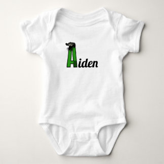 Boys Name custom start with A   Baby Bodysuit