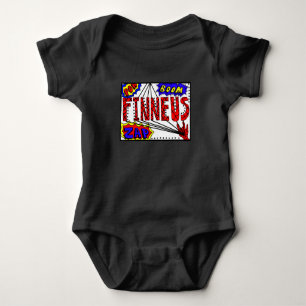 Boy's Name Finneus Spider Web Super Powers Baby Bodysuit