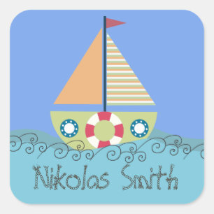 Boys Name Personalised Name Label Sticker