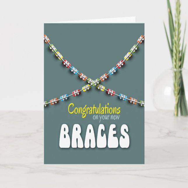 Boys New Braces Congratulations Card (Front)
