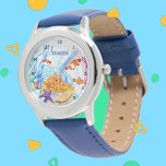 Boys Ocean Fish Cute Modern Blue Kids Watch<br><div class="desc">Make every moment special with our Custom Nautical Ocean Fish Kids Name Watch! This personalised timepiece is perfect for children of all ages, featuring their name printed boldly on the face of the watch. Available in vibrant colours and fun designs, this watch makes learning to tell time both stylish and...</div>