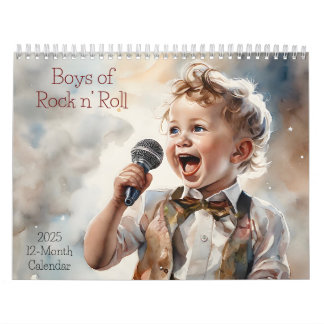 Boys of Rock and Roll 2025 Calendar 12 Months
