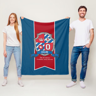 Boys Ollie letter O name meaning blue blanket