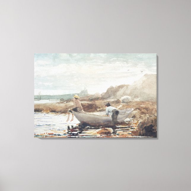 Boys on the Beach Canvas Print (Front)