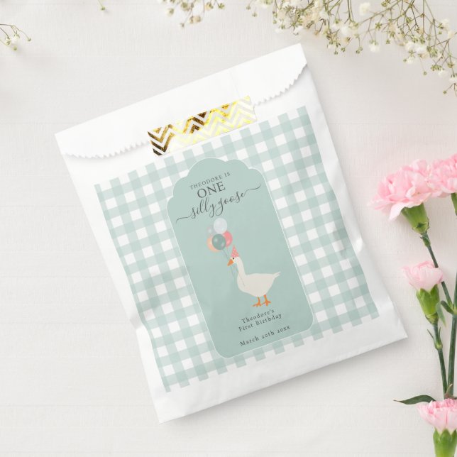 Boy's One Silly Goose 1st Birthday Party Favour Bags (Sealed)