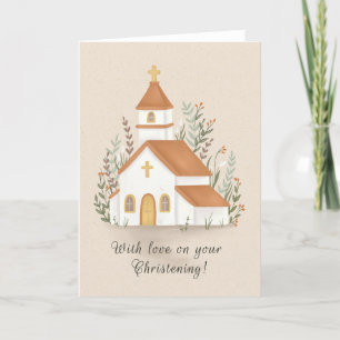 Boys Or Girls Christening Church Card