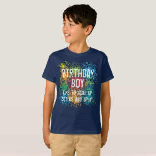 Boy's Paintball Tactical Birthday Party T-Shirt