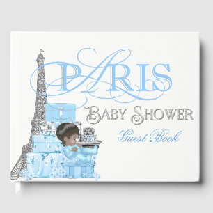 Boys Paris Baby Shower Guest Book