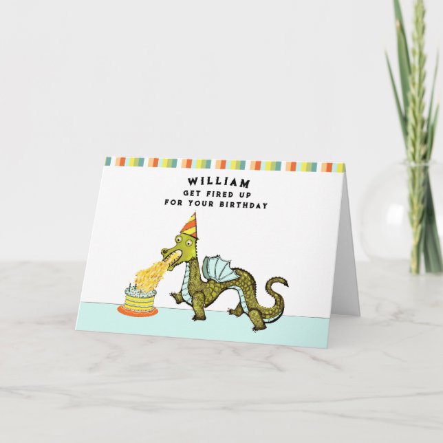 Boy's Personalised Birthday Card (Front)