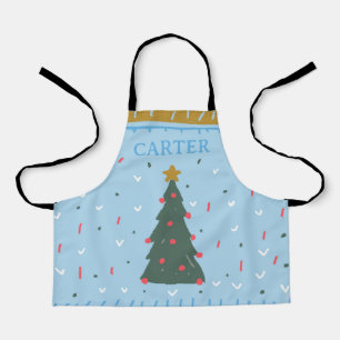Boys Personalised Christmas Kitchen Apron