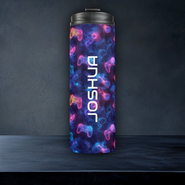 Boys Personalised Gaming Controller Thermal Tumbler (Creator Uploaded)