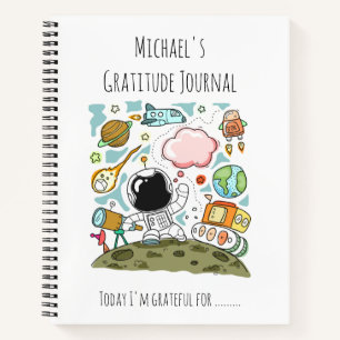 BOYS Personalised Gratitude Journal Space Theme 3