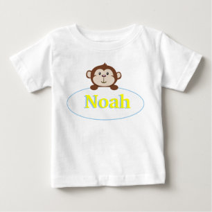Boys Personalised Monkey Shirt