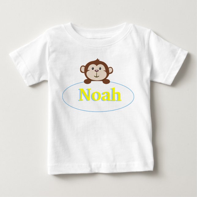 Boys Personalised Monkey Shirt (Front)