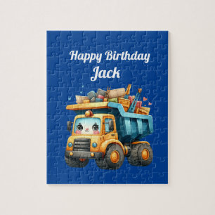Boy's Personalised name Happy Birthday Jigsaw Puzzle