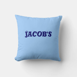 Boy's Personalised name pillow periwinkle  blue