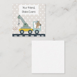 Boys Personalised Quirky Equipment Card