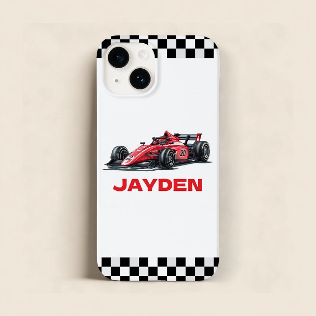Boys Personalised Racing Car  Case-Mate iPhone Case (Creator Uploaded)